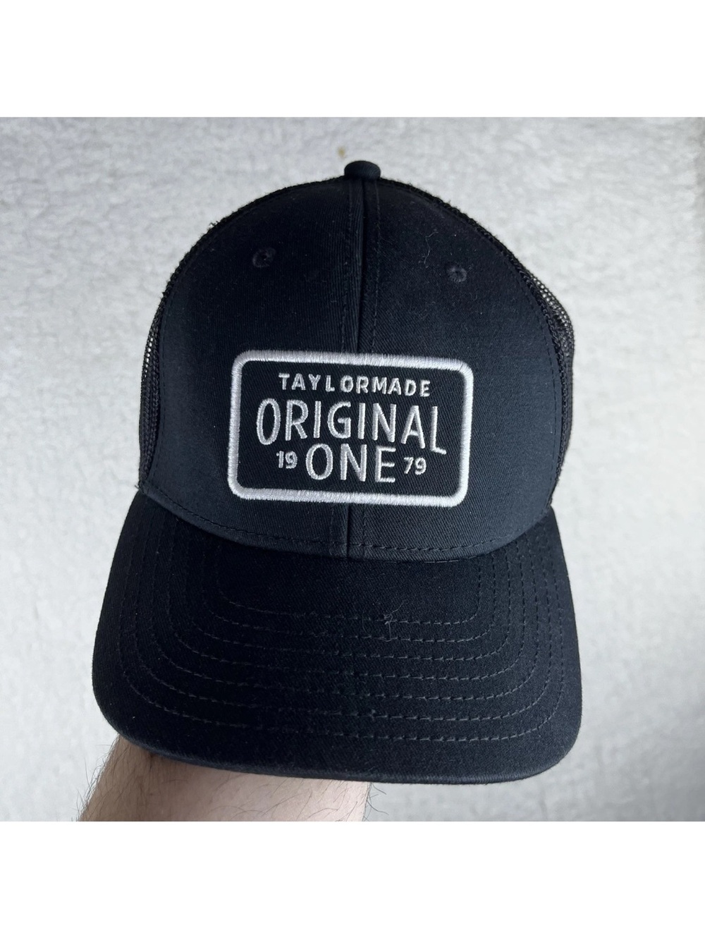 TaylorMade The Original One Golf Snapback Trucker Hat Cap Adjustable Black Gray